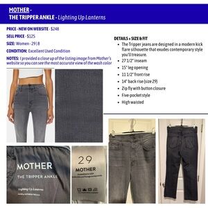 Mother Women's Gray Jeans - Lighting Up Lanterns